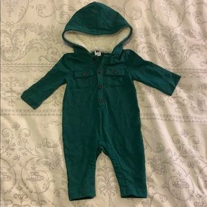 Janie&Jack Green Hooded Romper